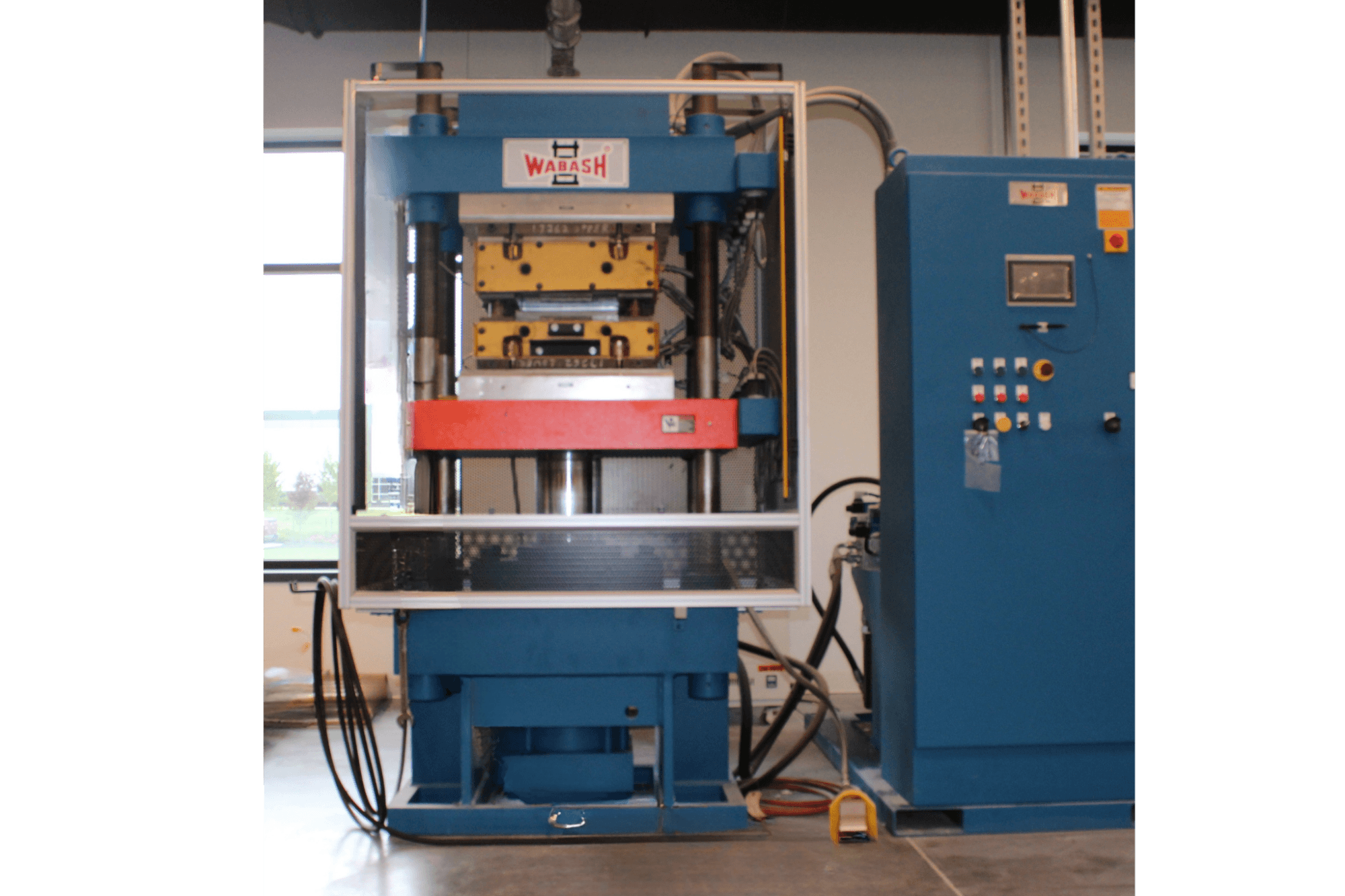 A blue Wabash press.